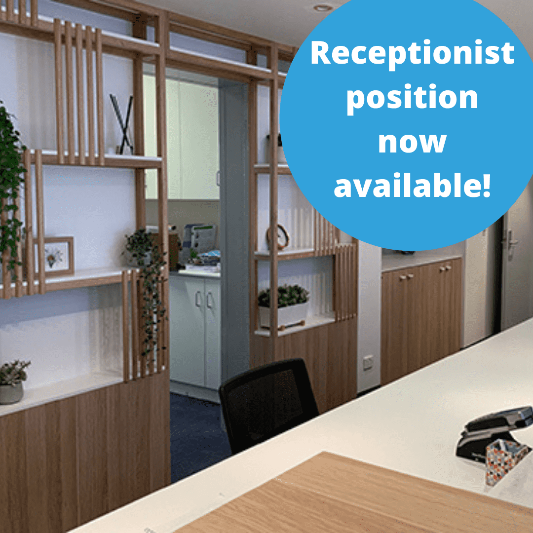 Receptionist position available!